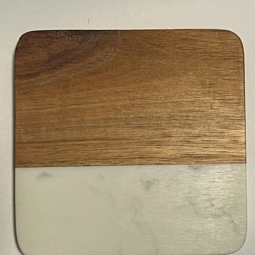 Things Remembered Wood and Marble Coasters